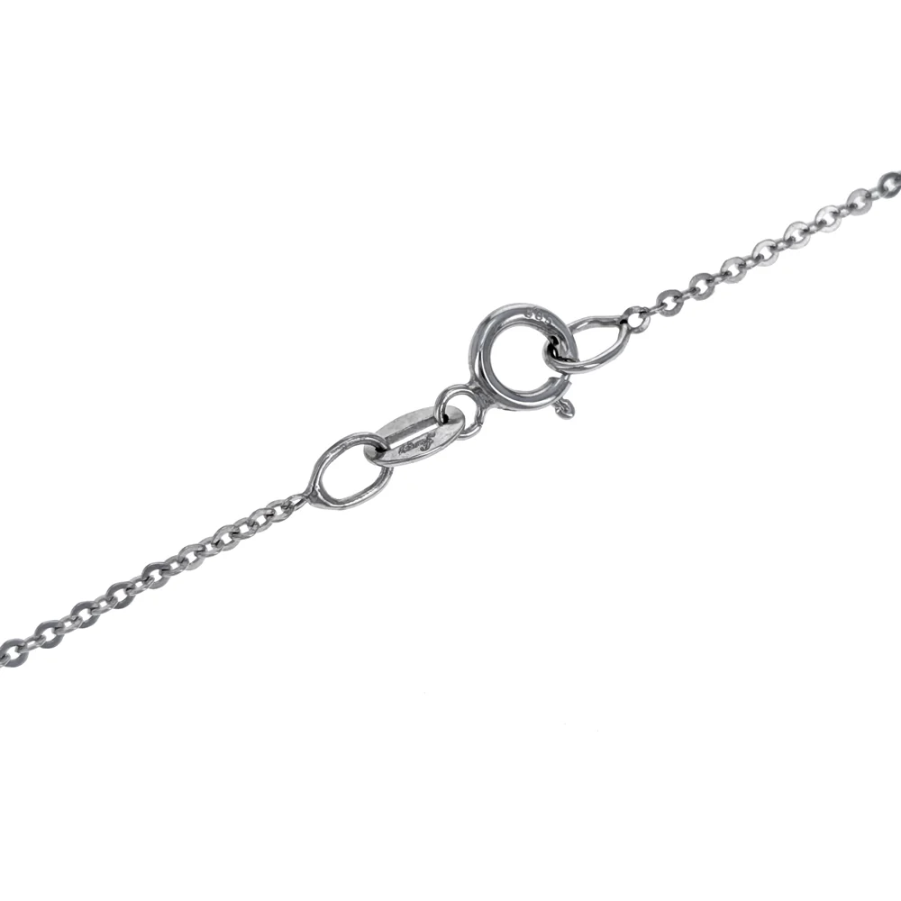 14K White Gold Solitaire Floating Diamond Necklace - Image 3
