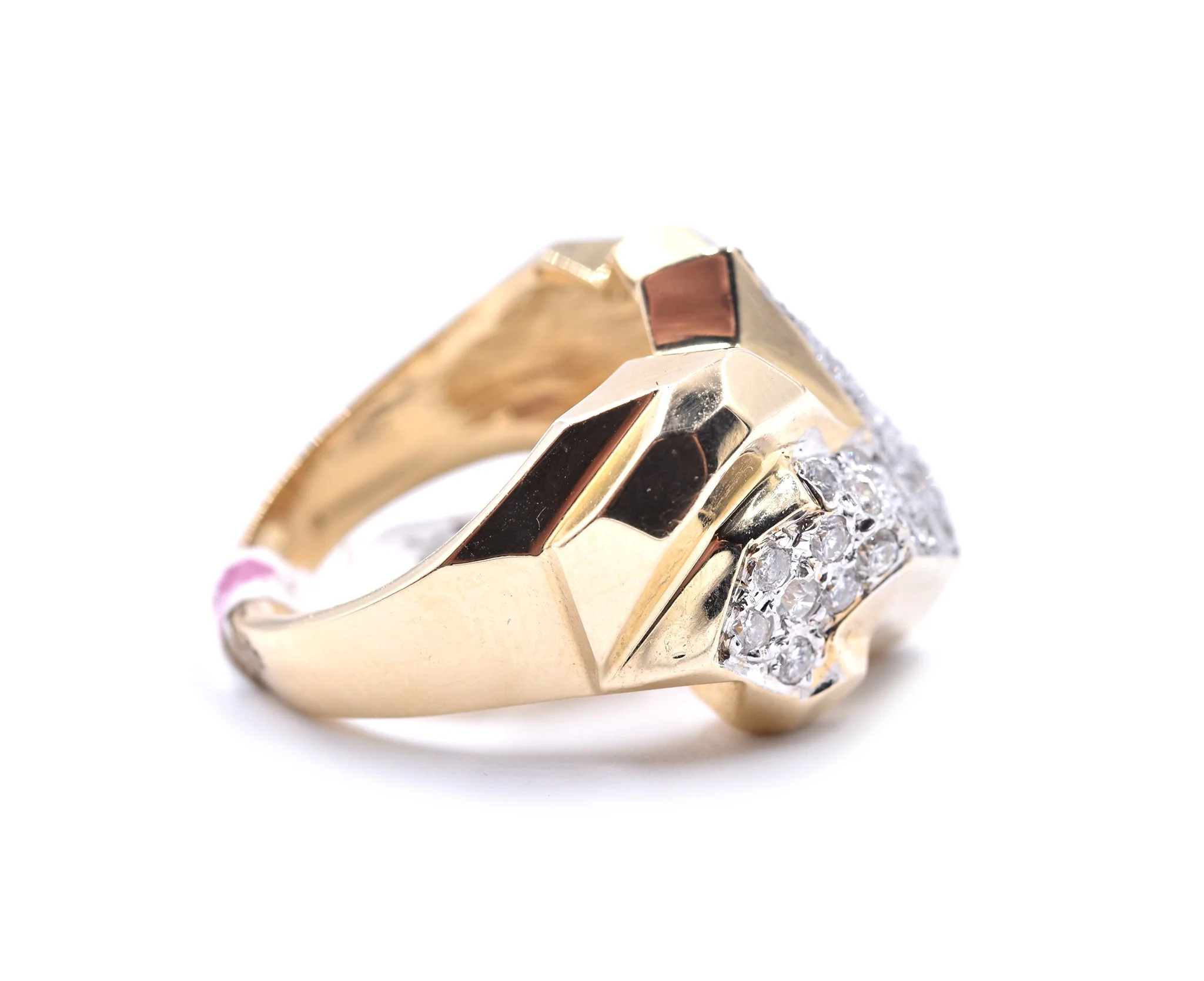 14k Yellow Gold Diamond Fashion Ring - Image 2