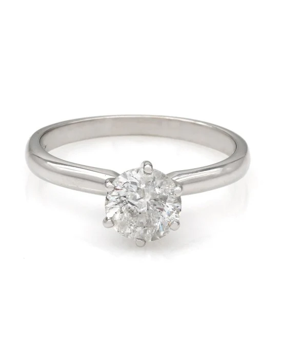 14KW Round Diamond Solitaire Ring - Image 2