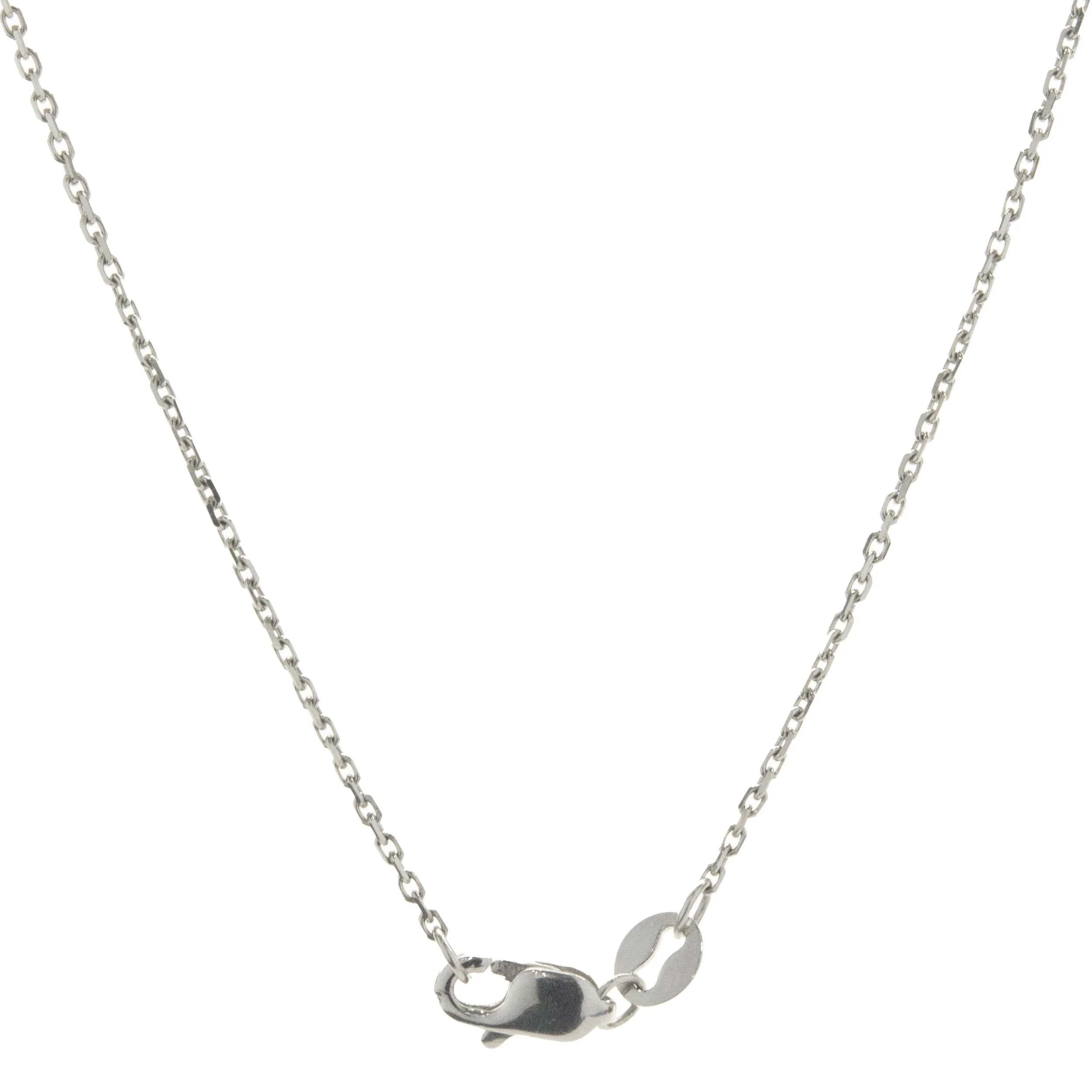 18 Karat White Gold Baguette and Pear Drop Diamond Necklace - Image 3