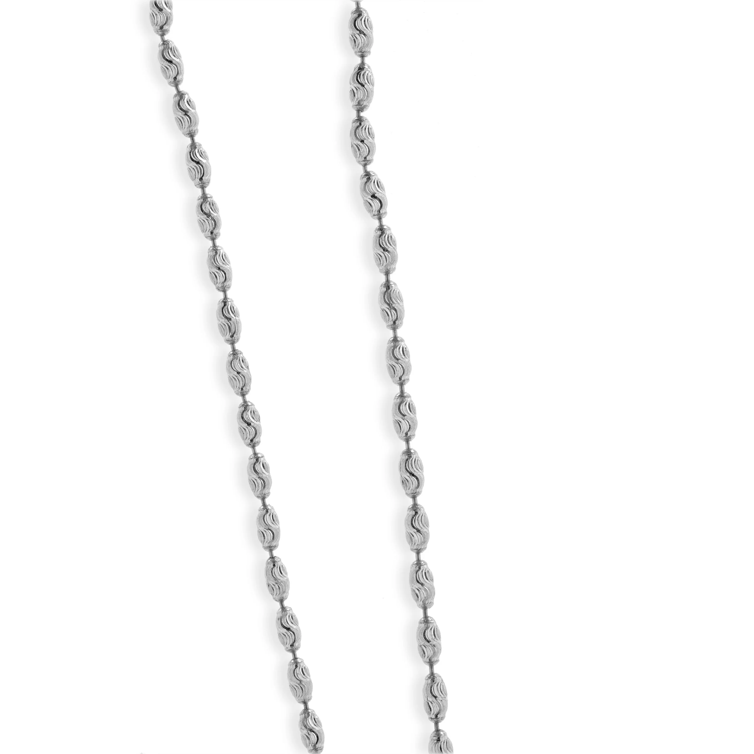 18 Karat White Gold Diamond 3D Diamond Letter H Necklace - Image 3