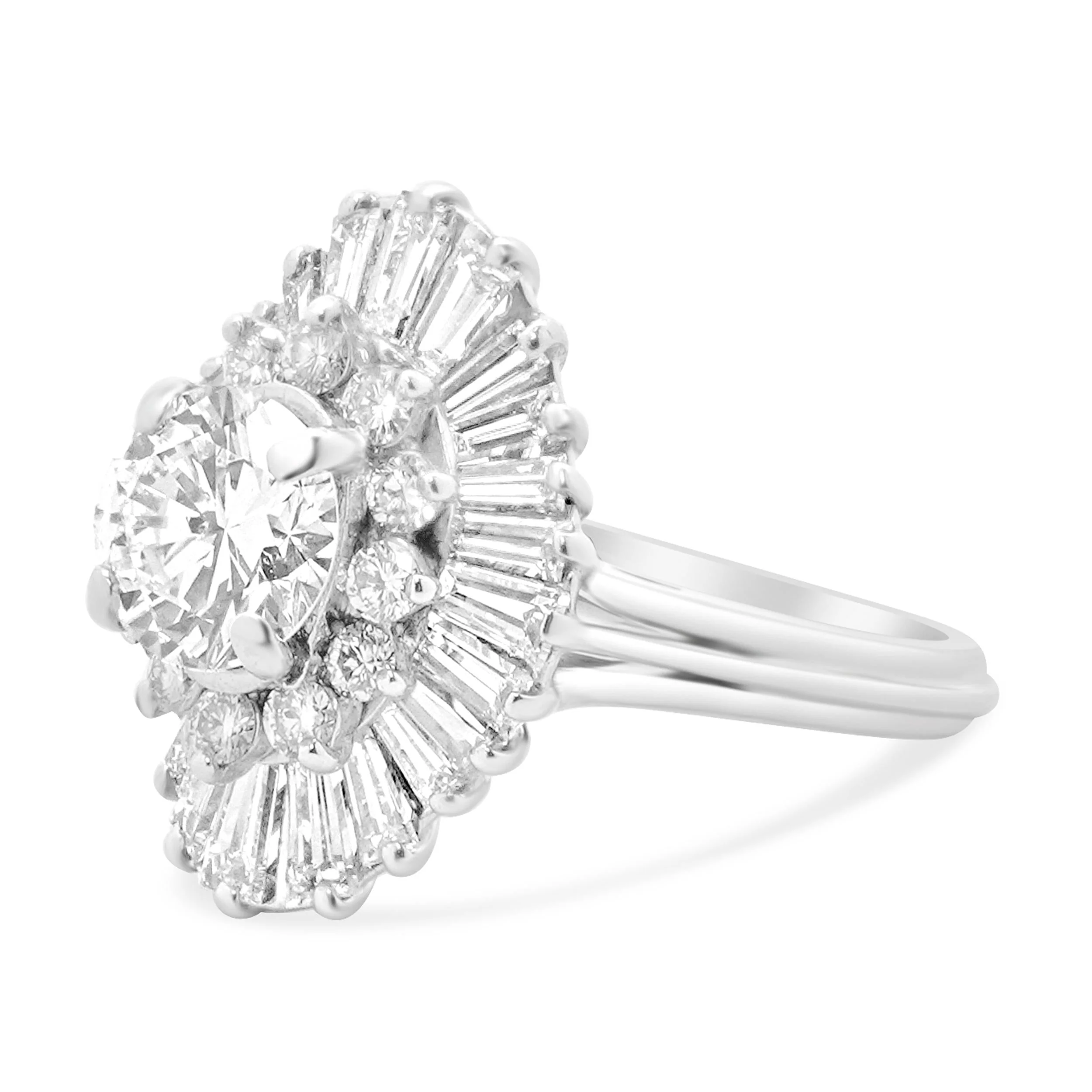 18 Karat White Gold Diamond Ballerina Ring - Image 2