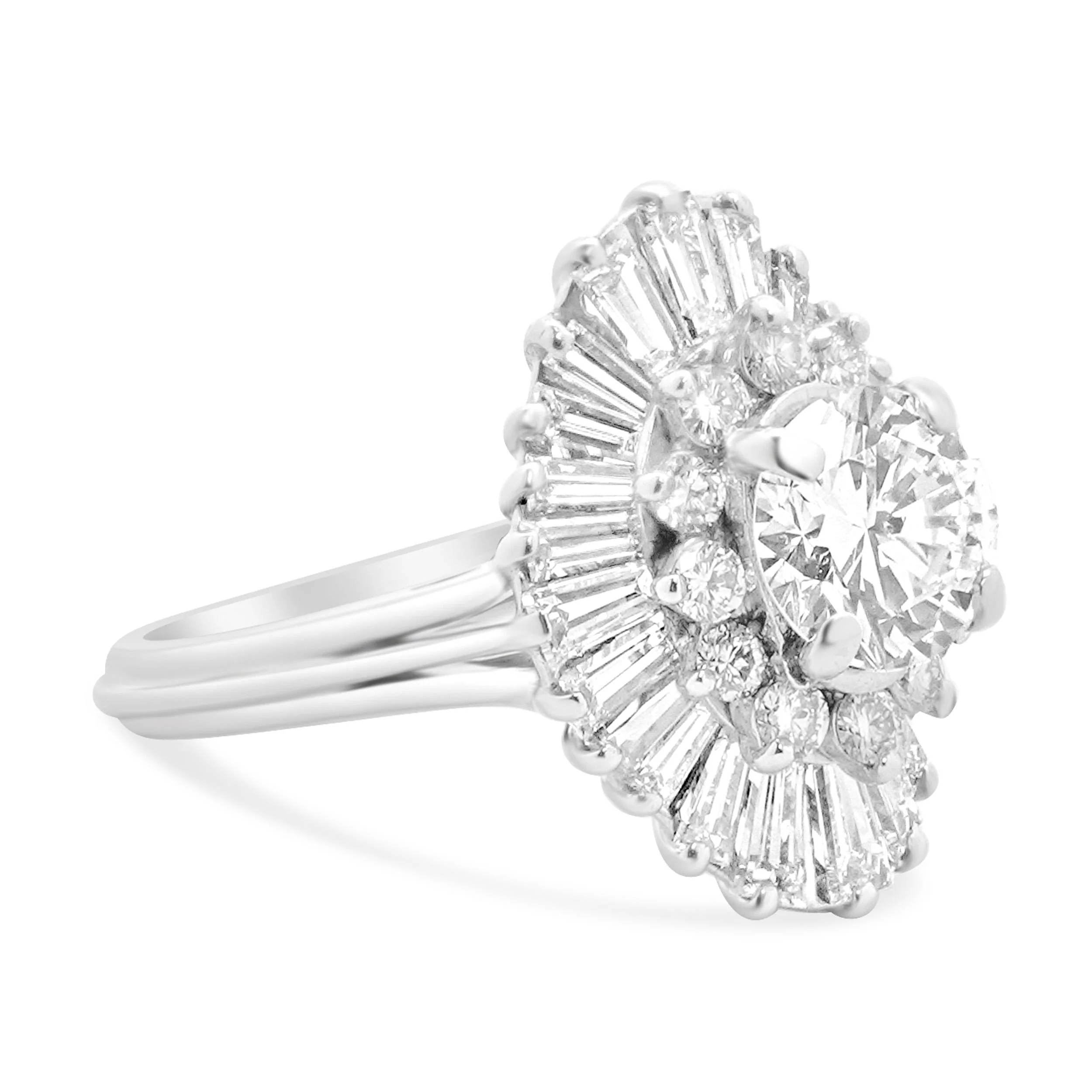 18 Karat White Gold Diamond Ballerina Ring - Image 3
