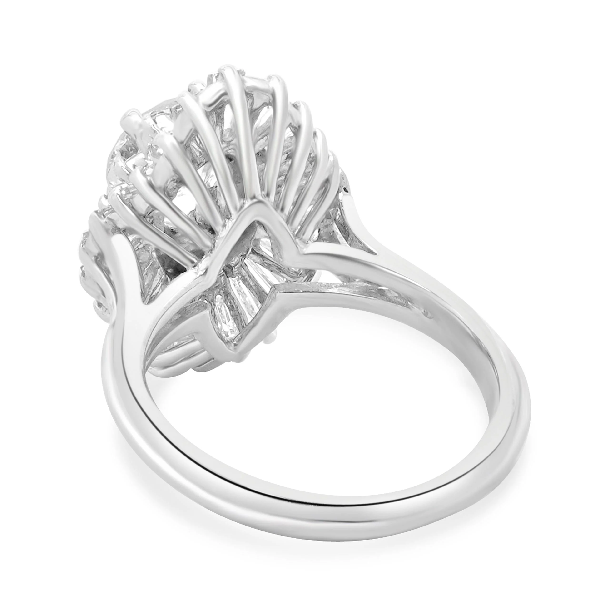18 Karat White Gold Diamond Ballerina Ring - Image 4