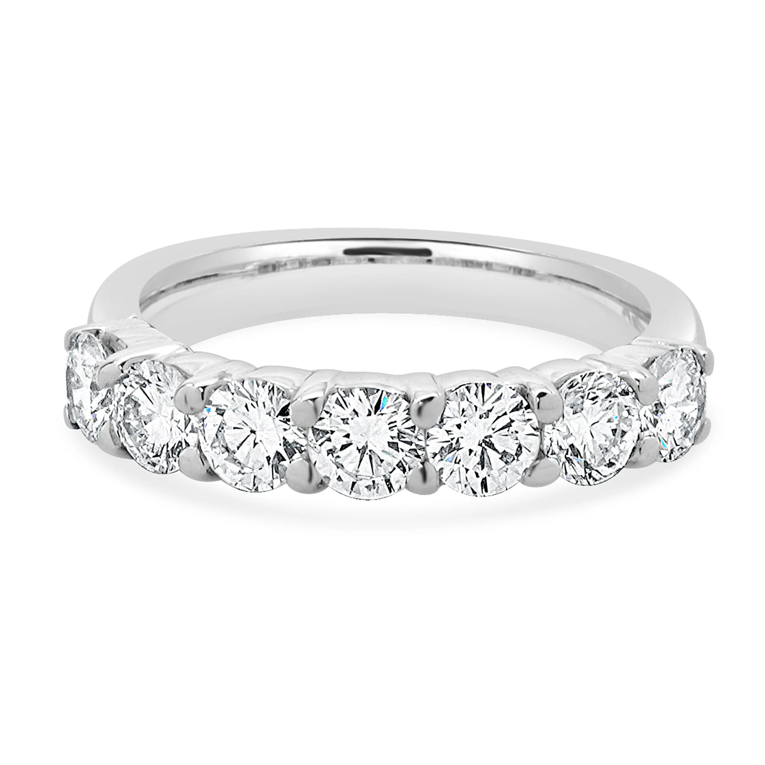 18 Karat White Gold Diamond Band