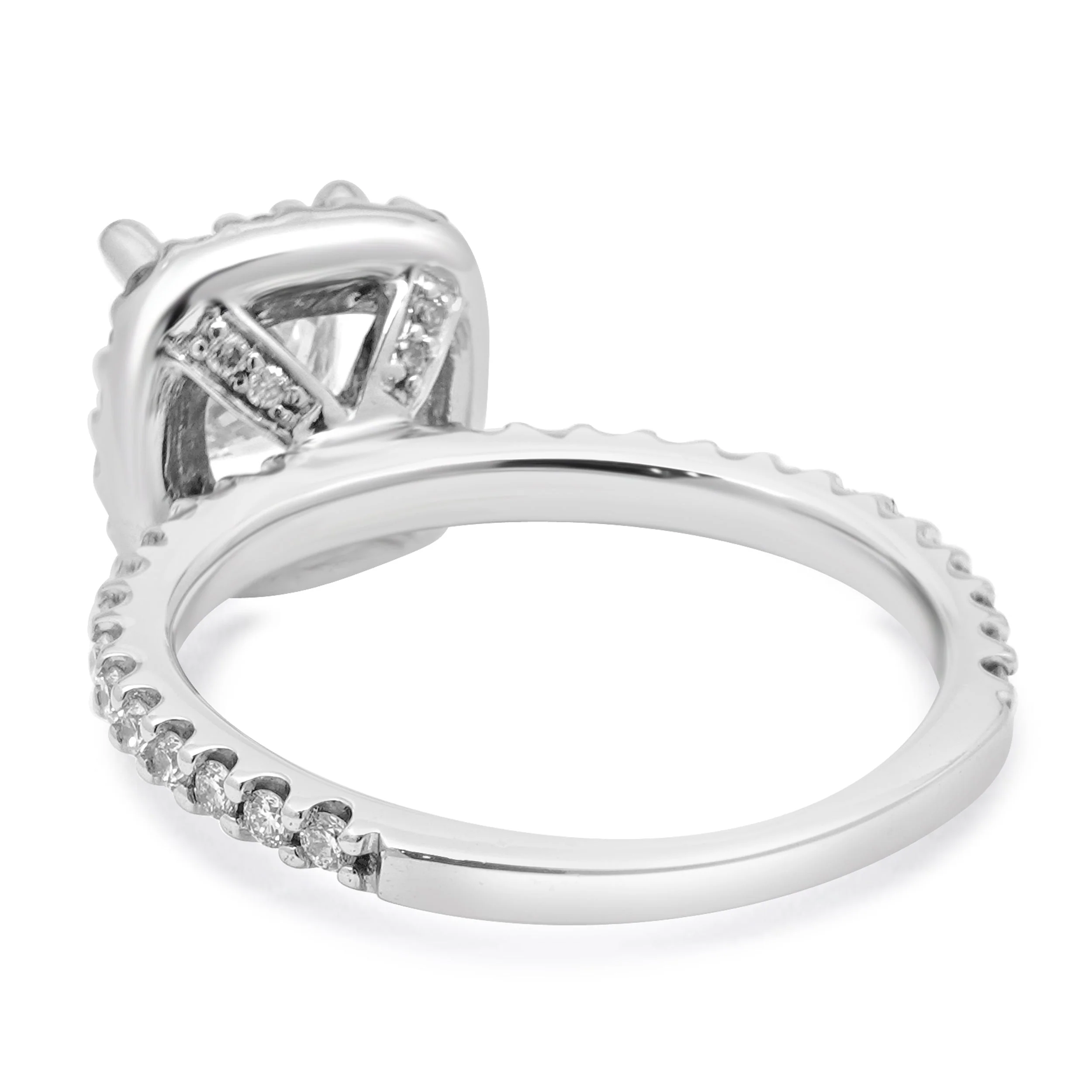 18 Karat White Gold Princess Cut Diamond Engagement Ring - Image 3