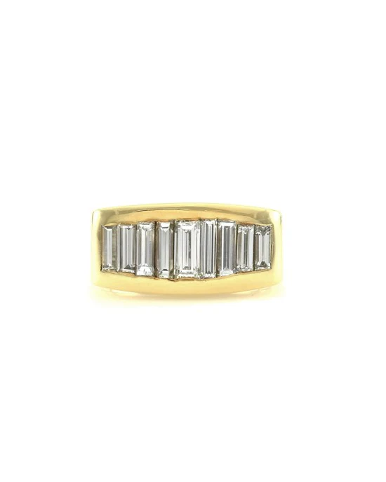 2.08ctw Baguette Diamond Channel Set Ring in 18K Yellow Gold SZ 6.5 - Image 2