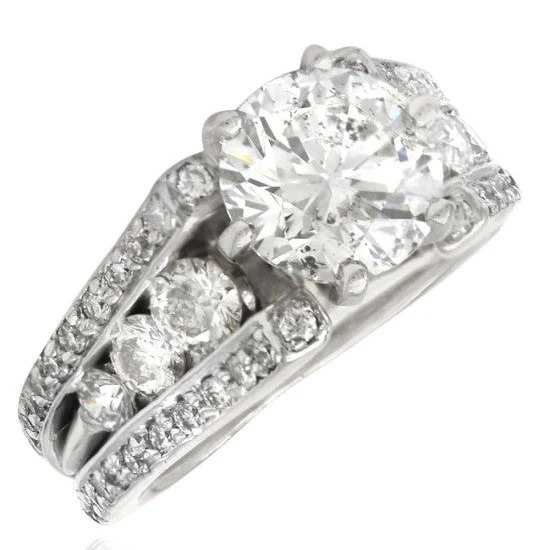 14K White Gold 2.48ct Round Brilliant Diamond Solitaire Ring - Image 2