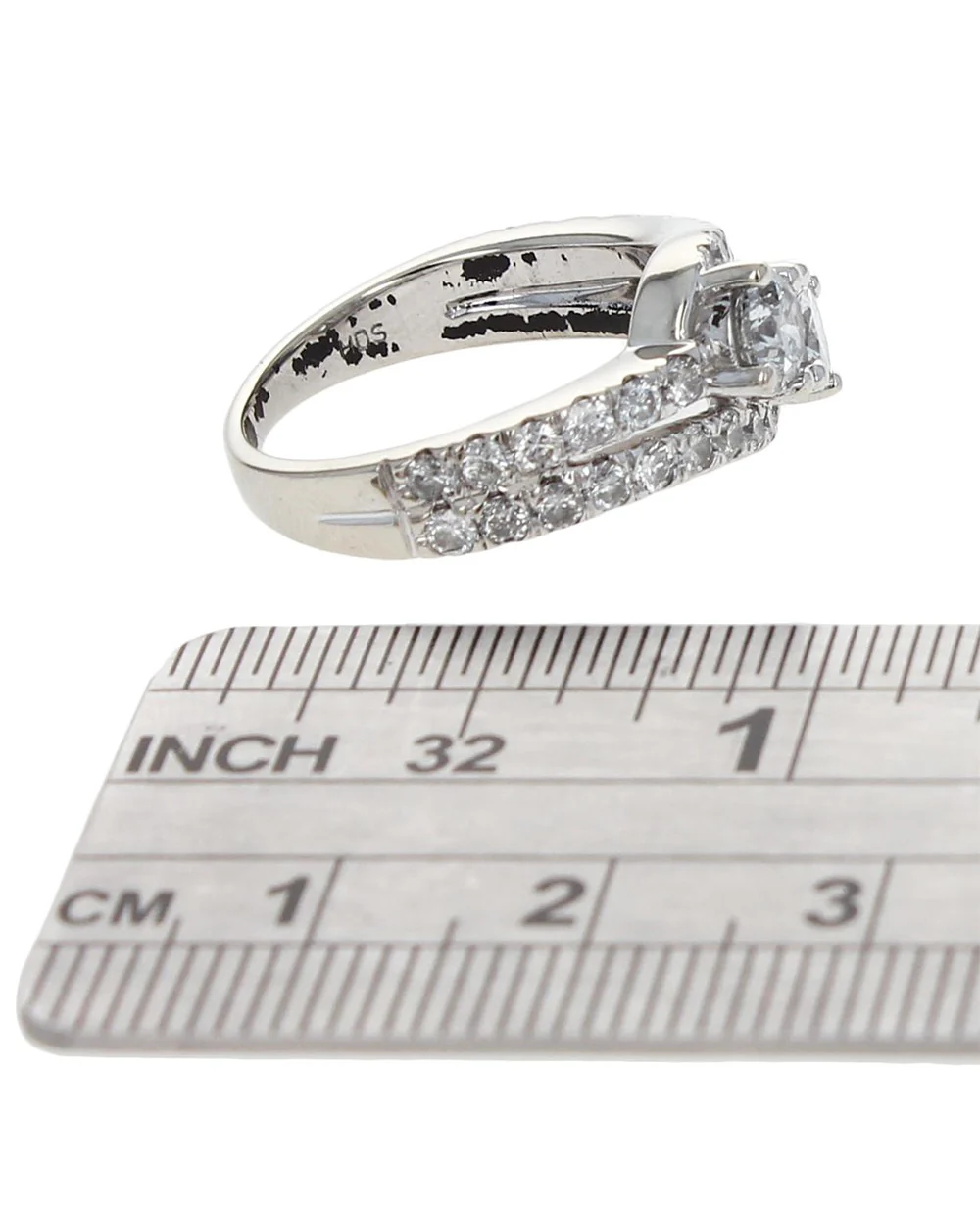 2 Row Diamond Bypass Ring - Image 3