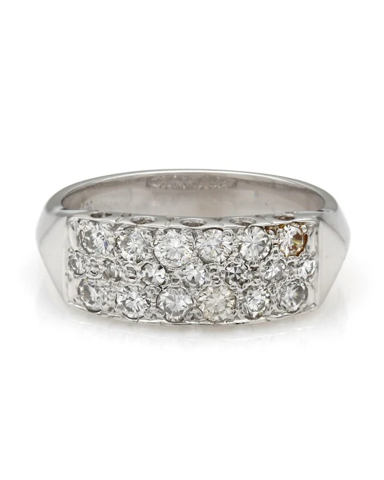 3 Row Diamond Pave Ring - Image 2
