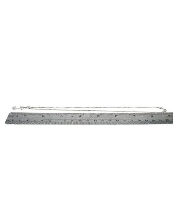 3 Stone Diamond Graduated Bar Drop Necklace in White Gold - Image 3