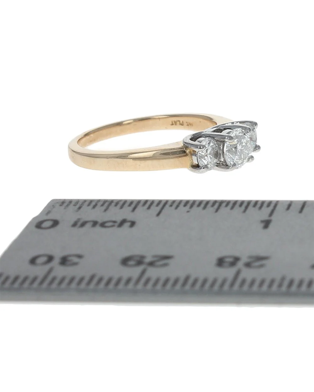 3 Stone Diamond Ring in Gold - Image 3