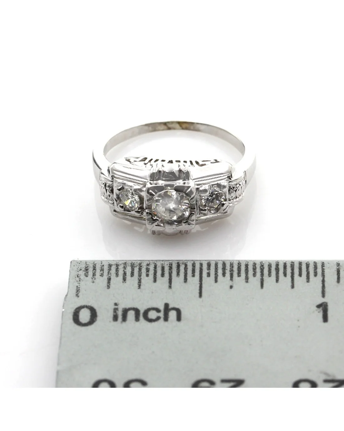 3 Stone Diamond Ring in Gold - Image 3