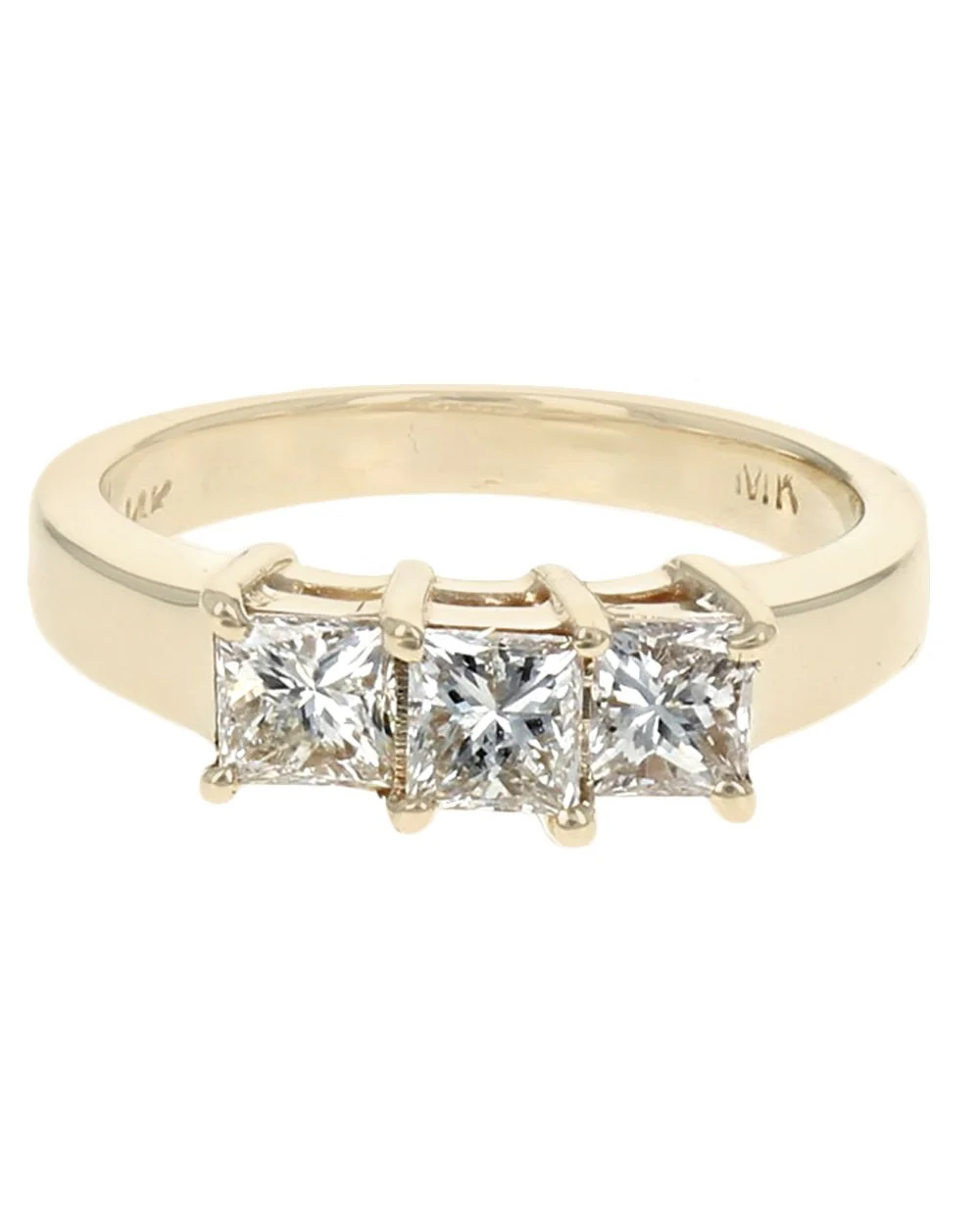 3 Stone Princess Diamond Ring - Image 2