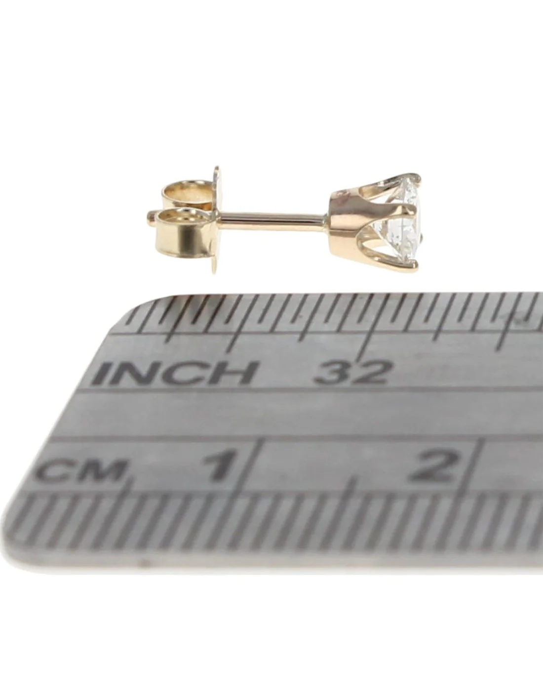 4 Prong Round Diamond Studs - Image 3