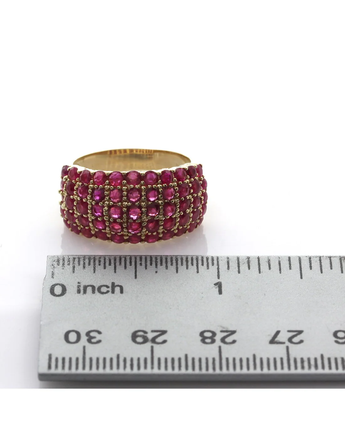 5 Row Ruby Dome Ring - Image 3