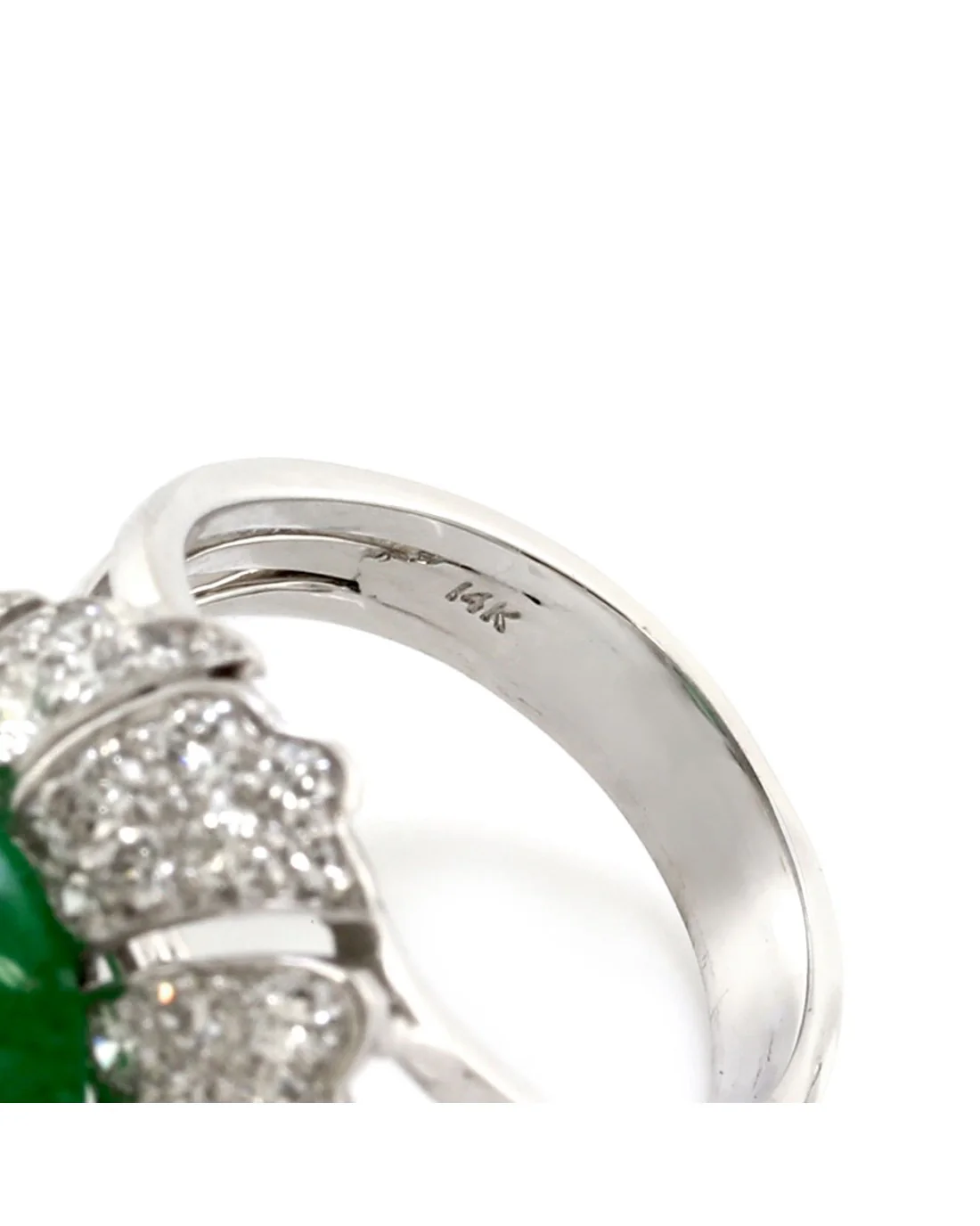 8.03ct Pear Cut Emerald & 0.60ctw Diamond Ring in 14K White Gold - Image 6