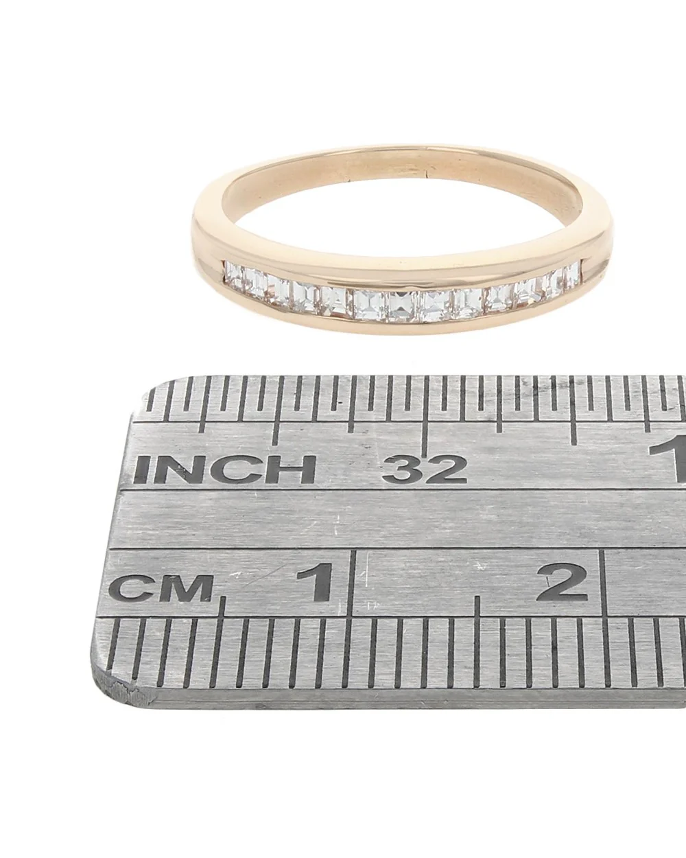 Baguette Diamond Wedding Band in Yellow Gold - Image 3