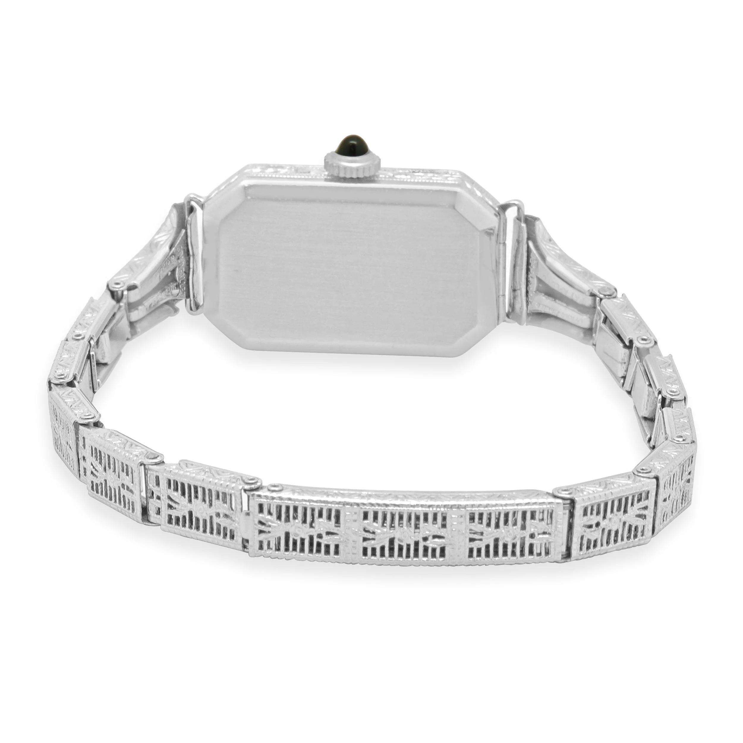 Brunvil 14 Karat White Gold Deco Watch - Image 3