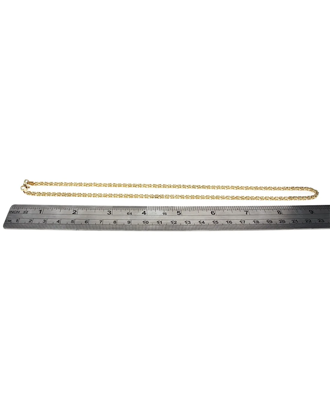 Byzantine Link Chain Necklace in Yellow Gold - Image 3