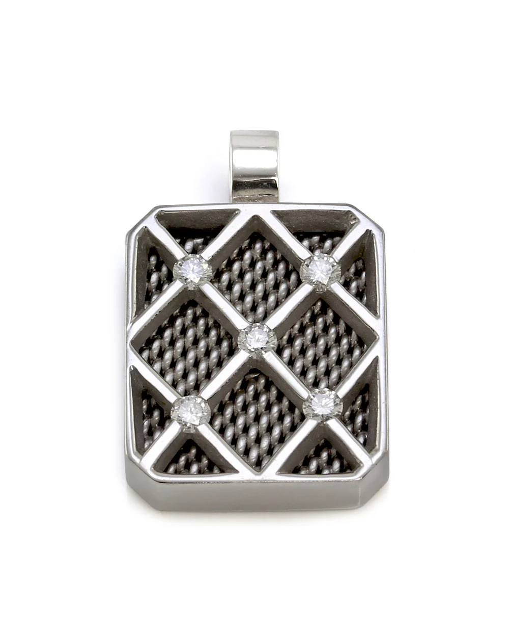 Cede Diamond Lattice Pendant in Gold - Image 2