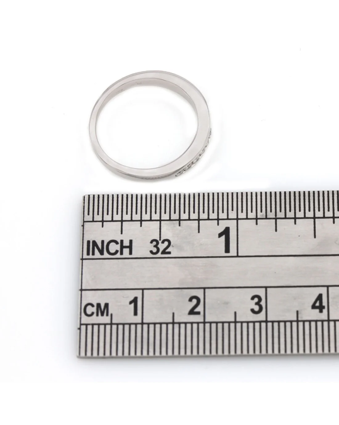 Channel Set Diamond Band in Platinum - Image 3