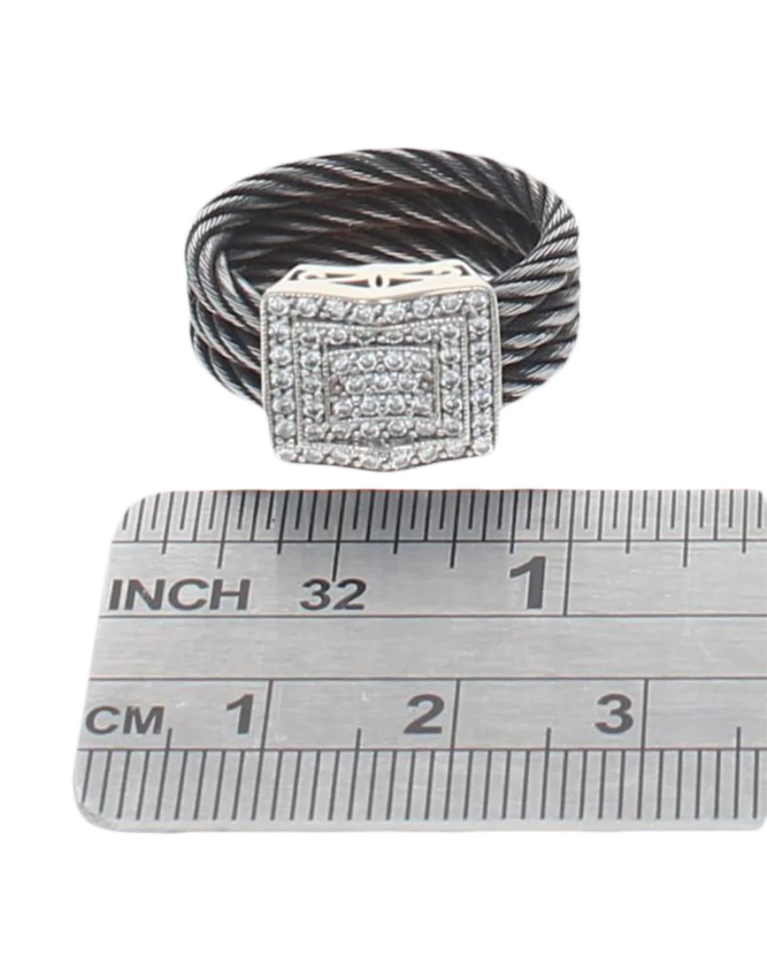 Charriol Celtic Noir Nautica Cable Diamond Ring - Image 3