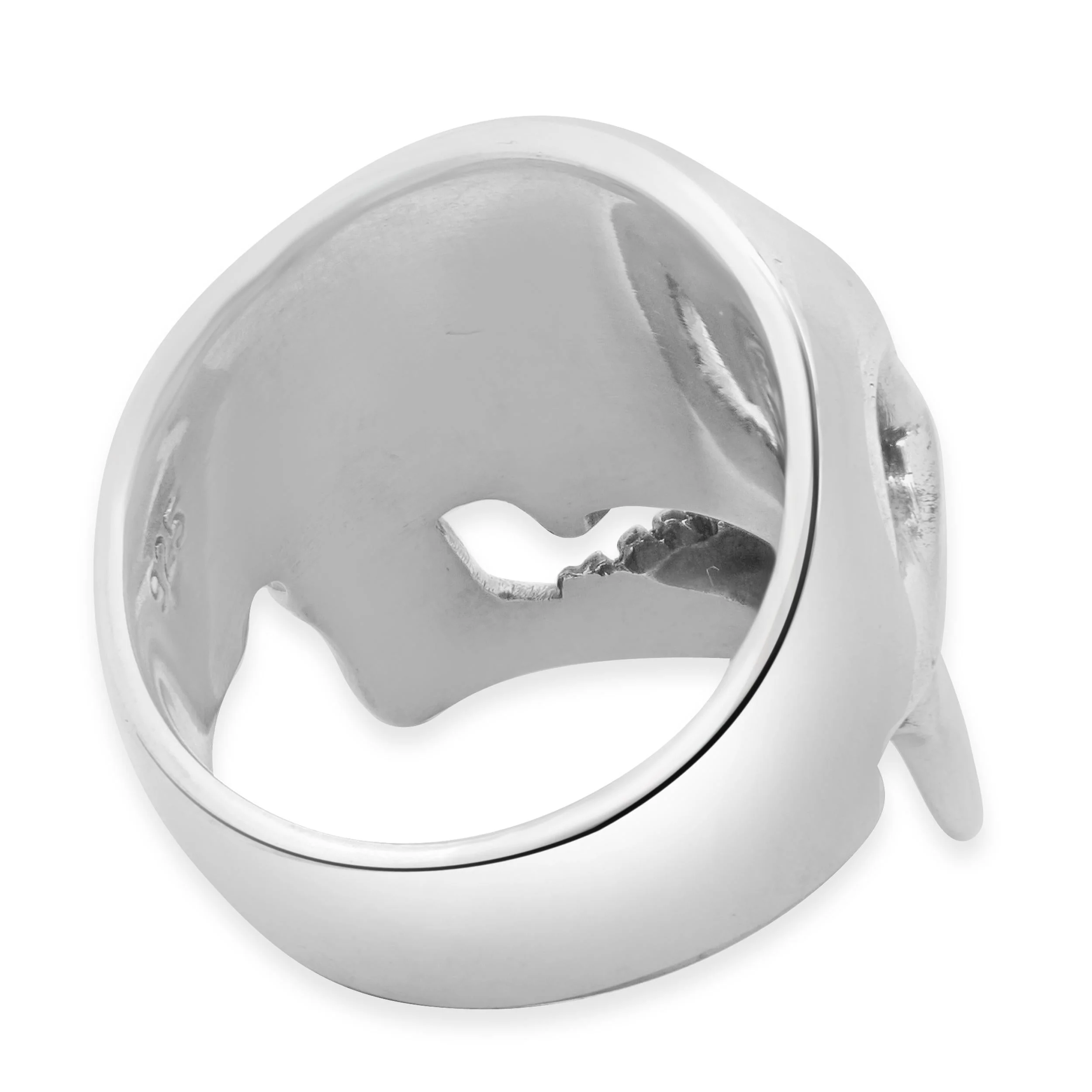DCS Sterling Silver Chunky Skull Ring - Image 4