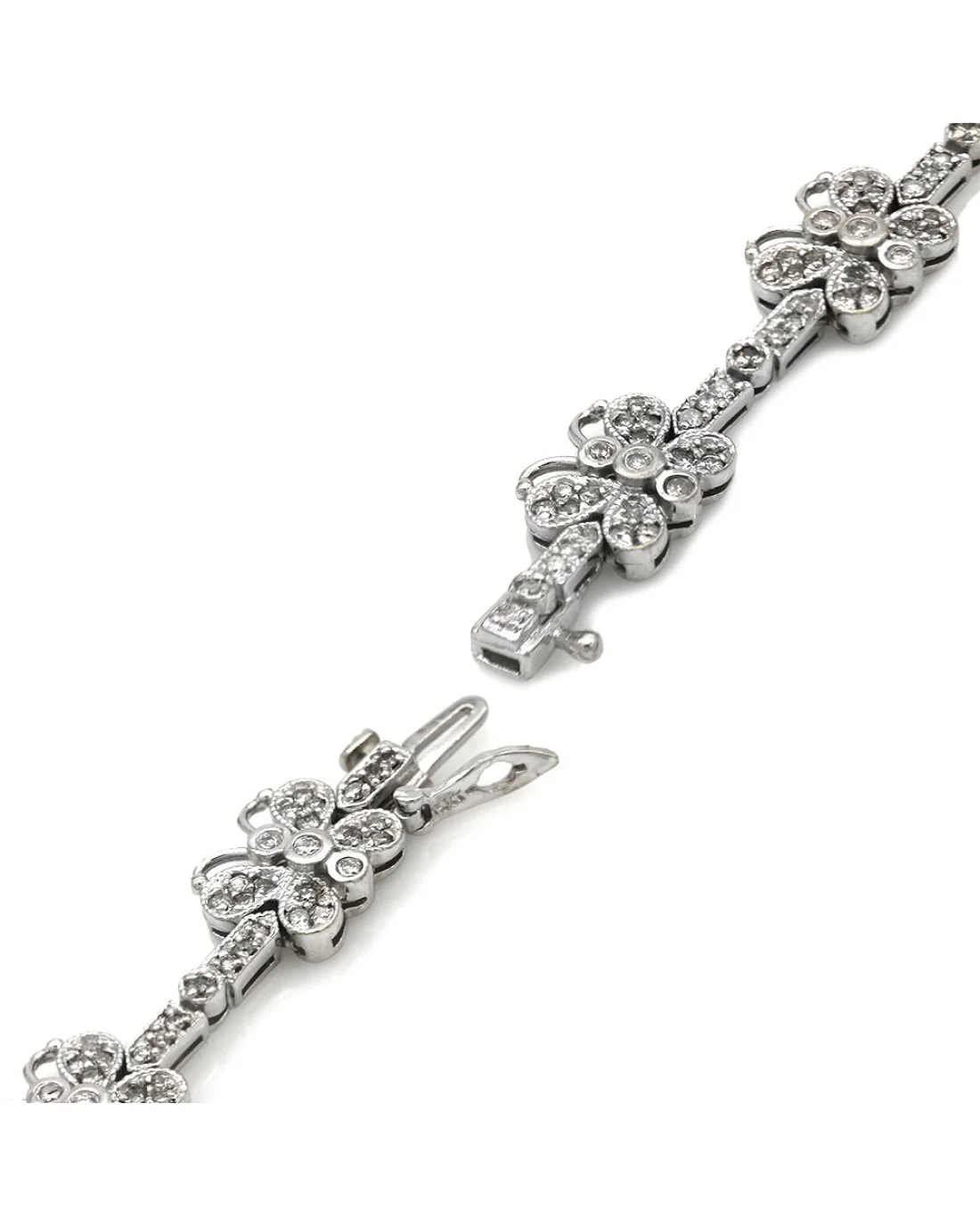 Diamond Butterfly Link Bracelet - Image 2