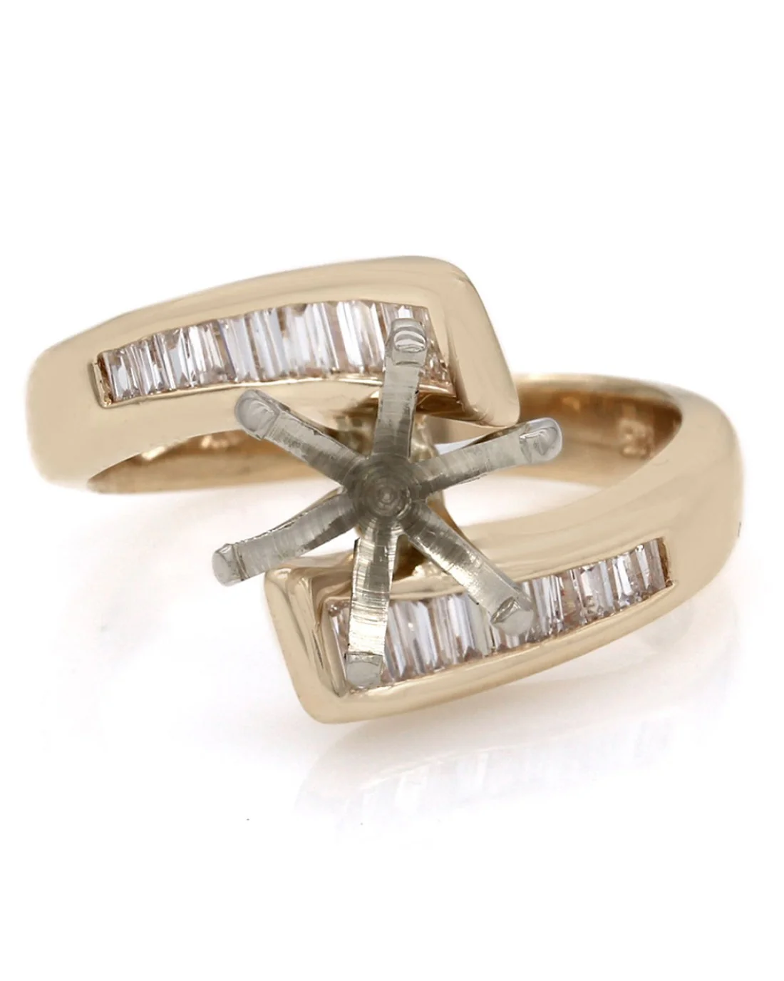 Diamond Bypass Mounting in Gold - Image 2