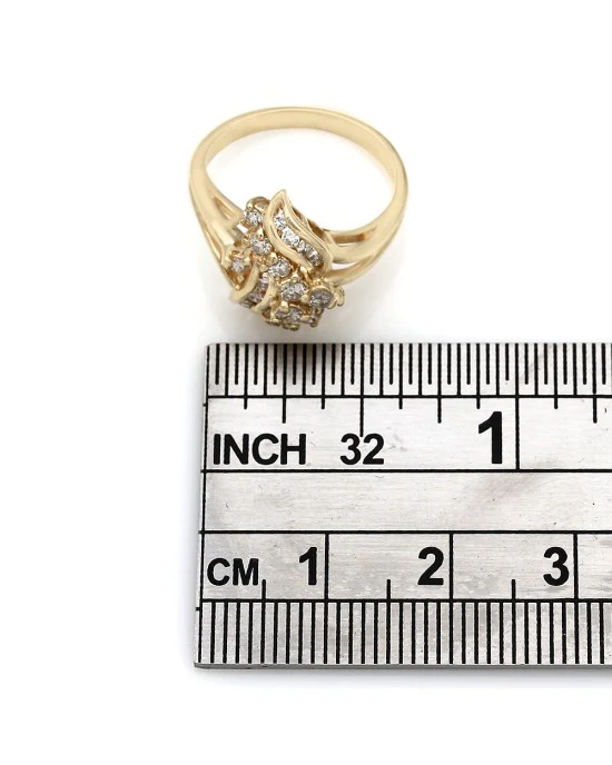 Diamond Cluster Bypass Ring - Image 3
