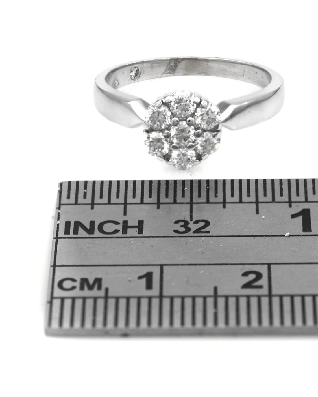Diamond Cluster Flower Ring - Image 3