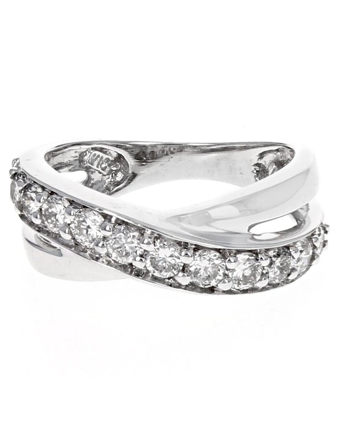 Diamond Crossover Ring in Gold - Image 2