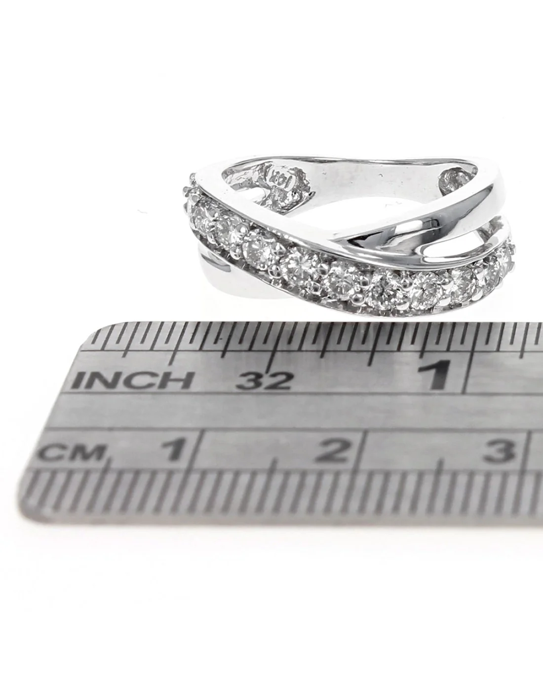 Diamond Crossover Ring in Gold - Image 3