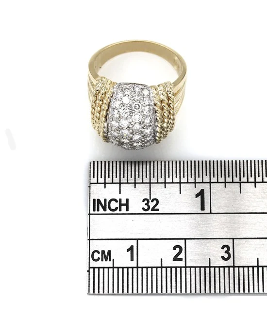 Diamond Dome Ring in Gold - Image 3