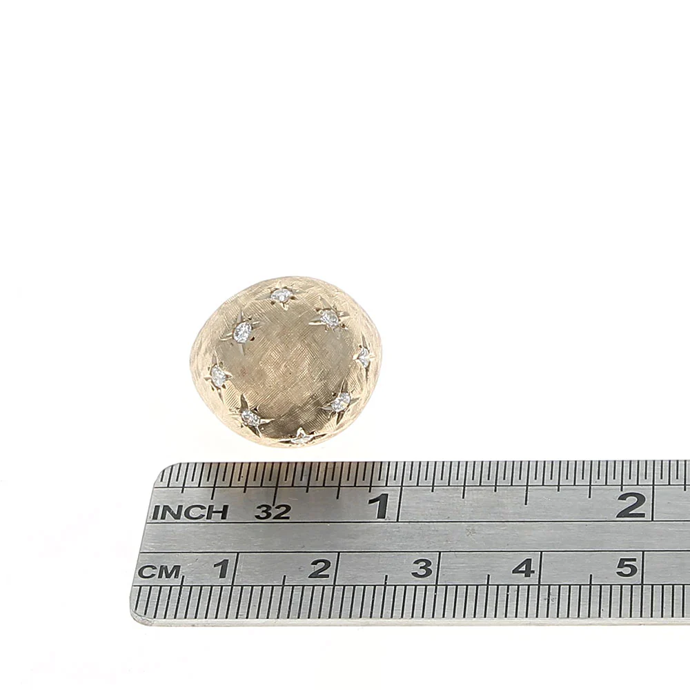 Diamond Dome Ring in Yellow Gold - Image 3