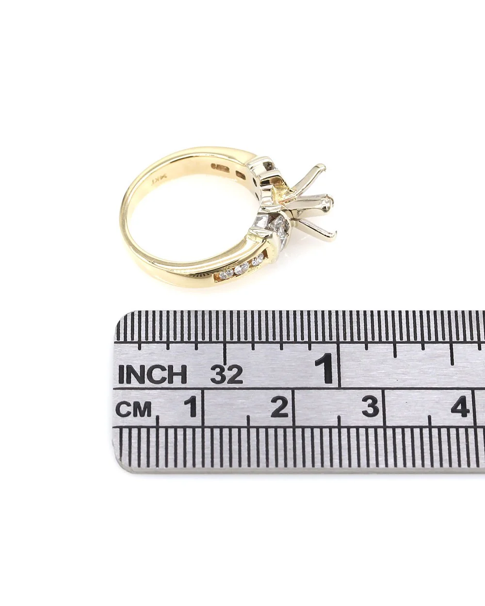 Diamond Engagement Ring Mounting in Gold - Image 3
