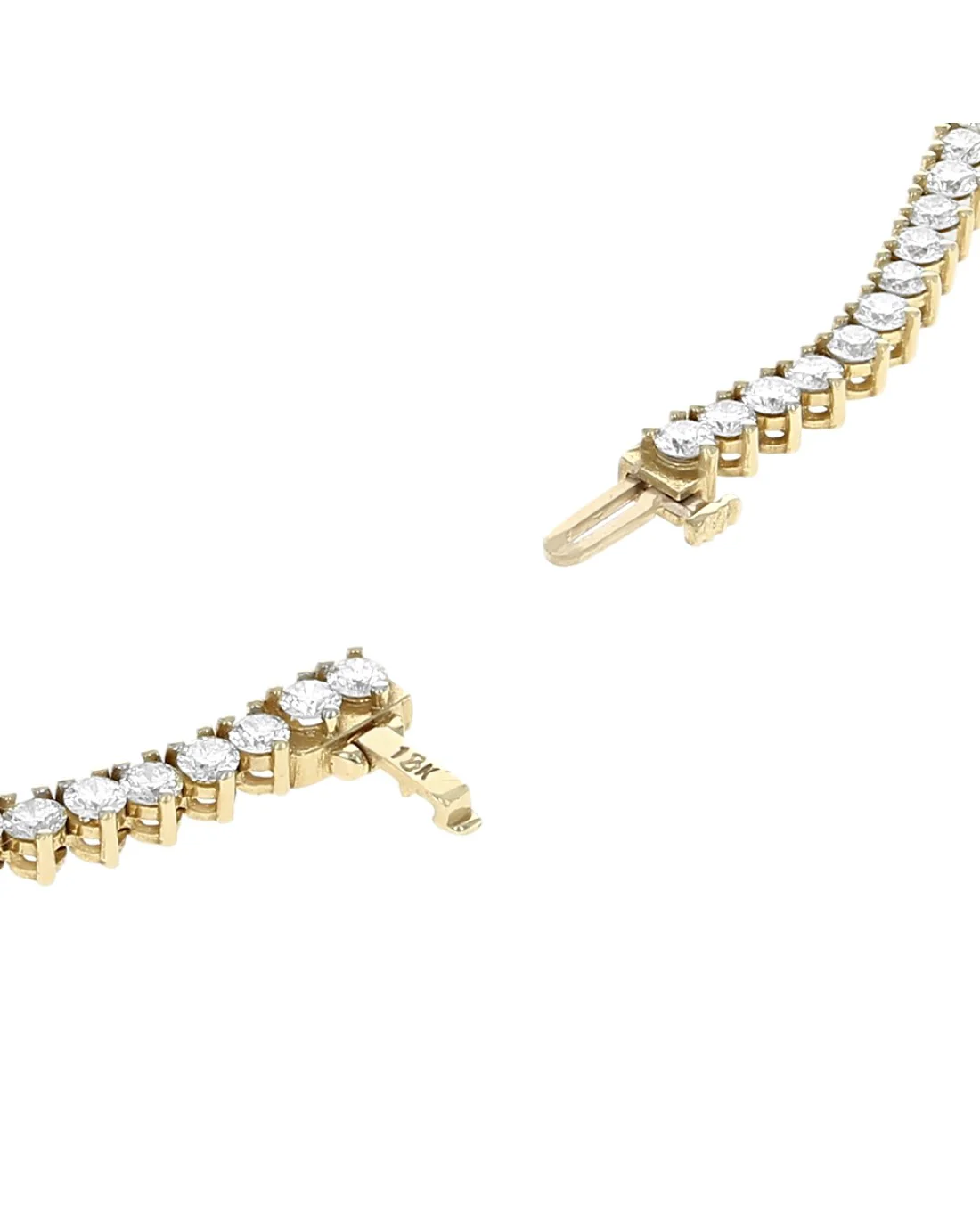 Diamond Graduated Inline Necklace in Yellow Gold - Image 2