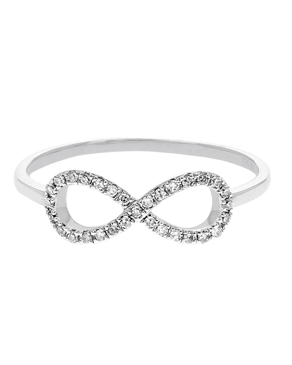 Diamond Infinity Ring in White Gold - Image 2