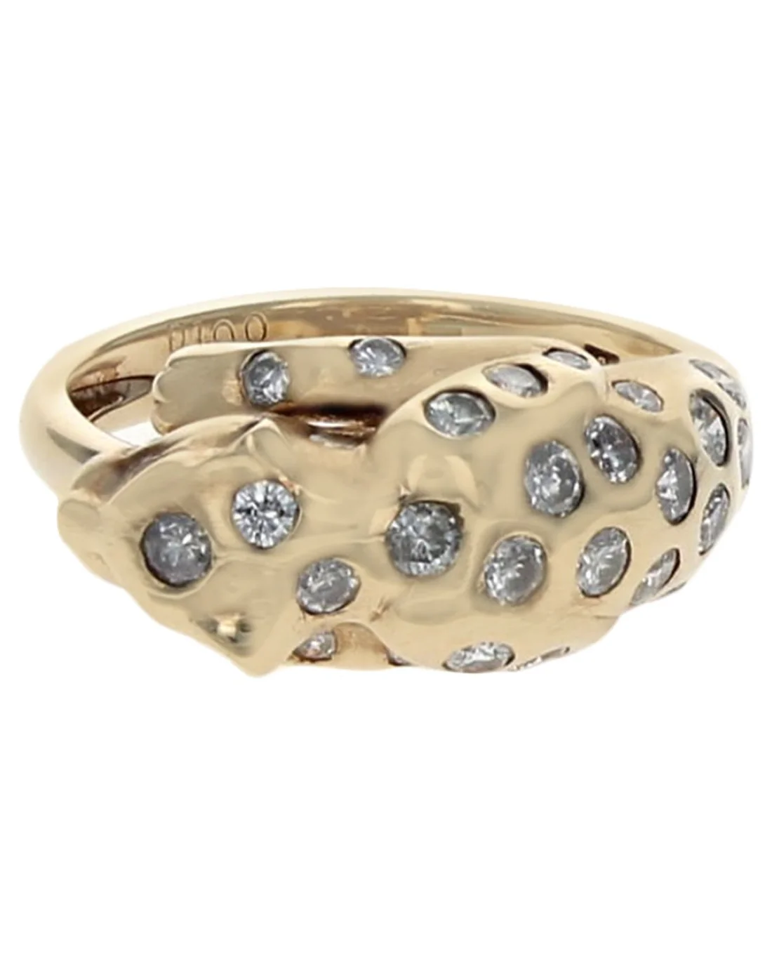 Diamond Leopard Ring with Ruby Eyes - Image 2