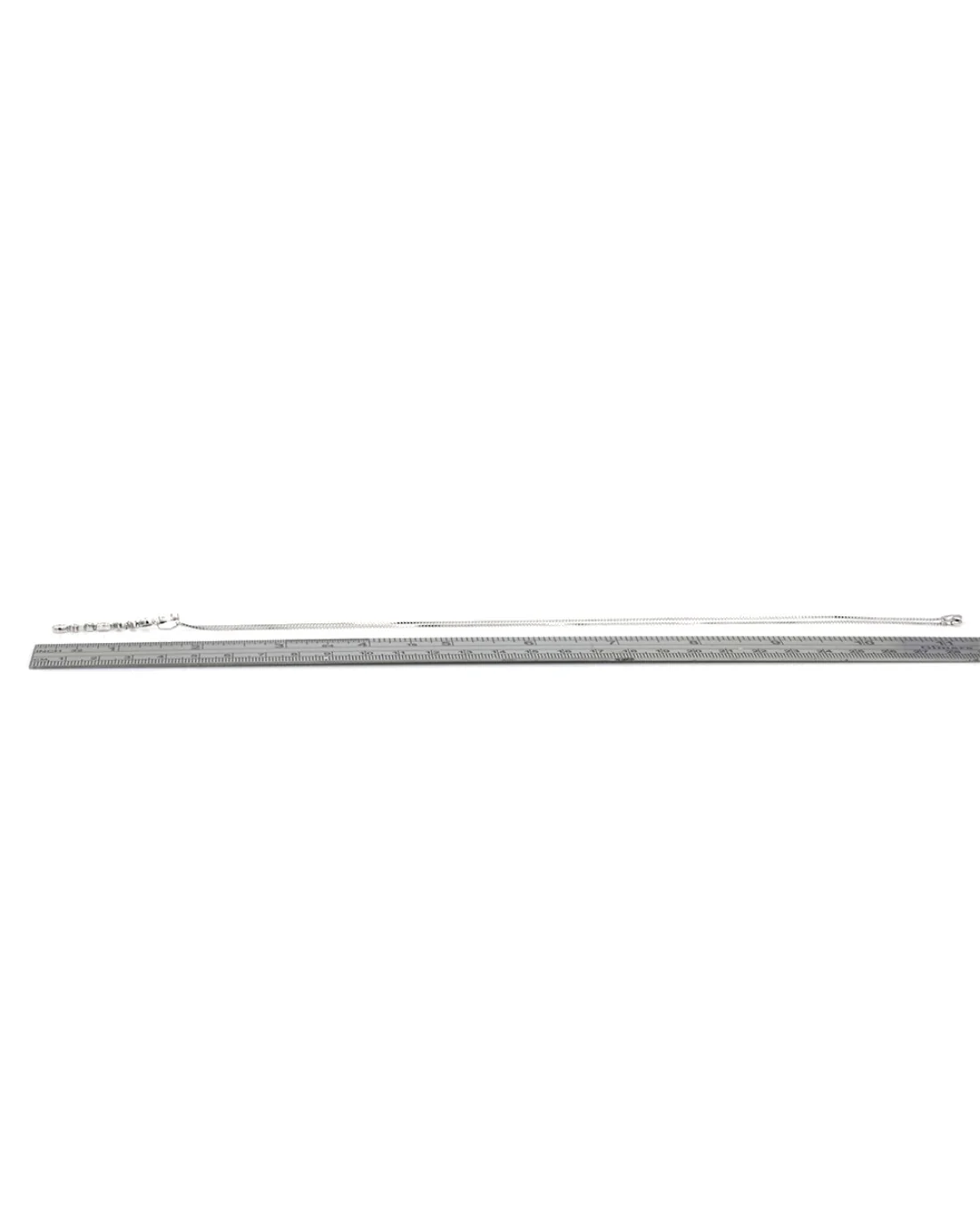 Diamond Multi-Shape Linear Drop Necklace in White Gold - Image 3