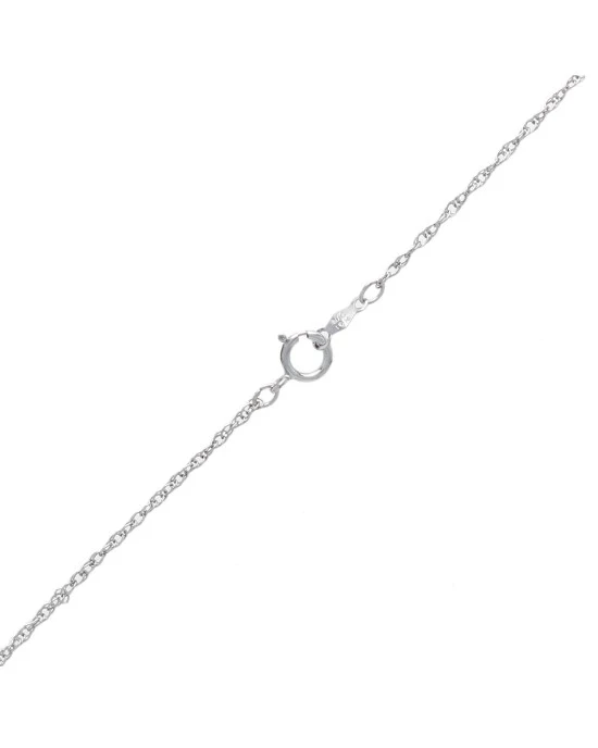 Diamond Open Heart Halo Pendant on Lace Chain - Image 2