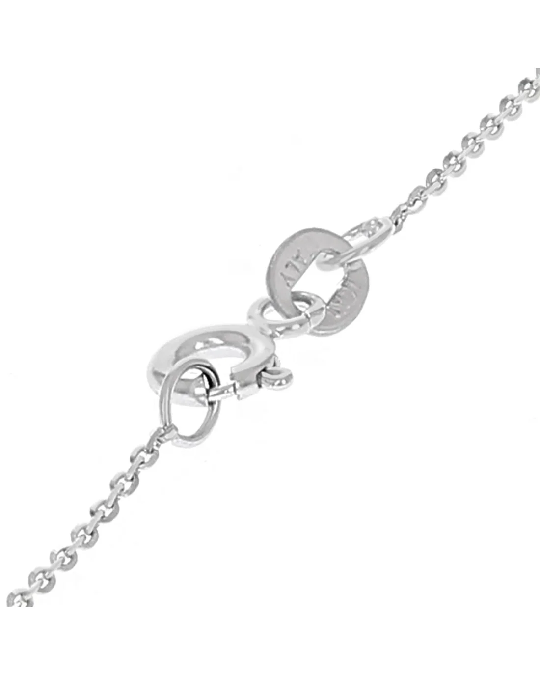 Diamond Open Square Drop on Diamond Cut Cable Chain - Image 2