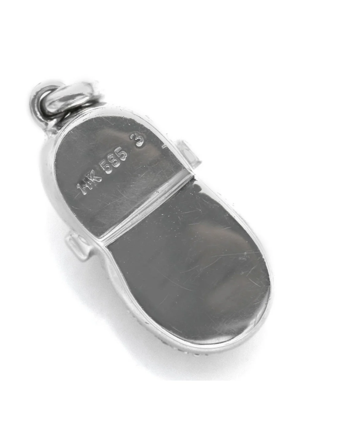 Diamond Pave Bay Shoe Charm in White Gold - Image 2