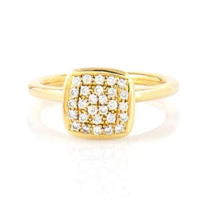 Diamond Pave Cushion Stackable Ring