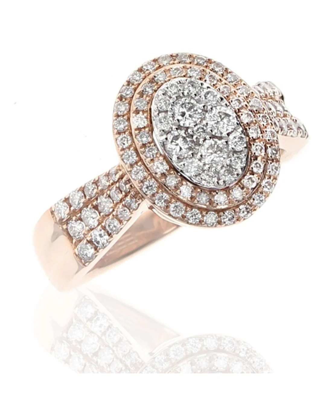 Diamond Pave Double Halo Ring