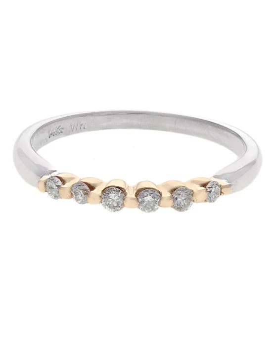 Diamond Ring Guard in White and Yellow Gold - Image 2