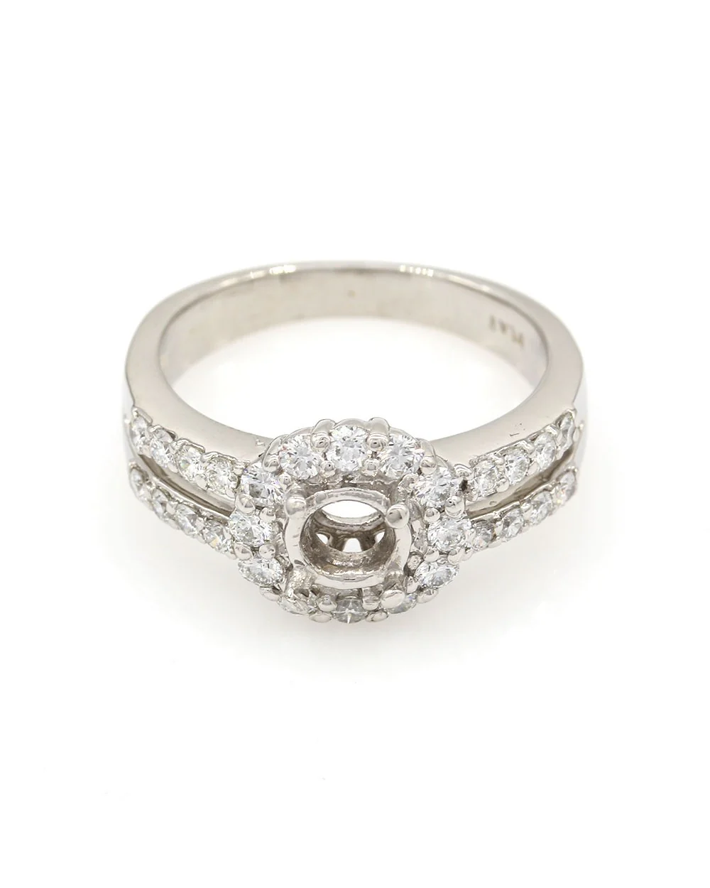 Diamond Ring Mounting in Platinum - Image 2