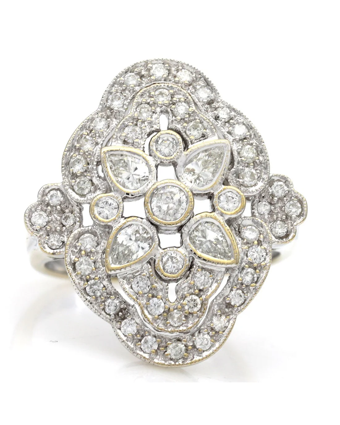 Diamond Scalloped Statement Ring - Image 2