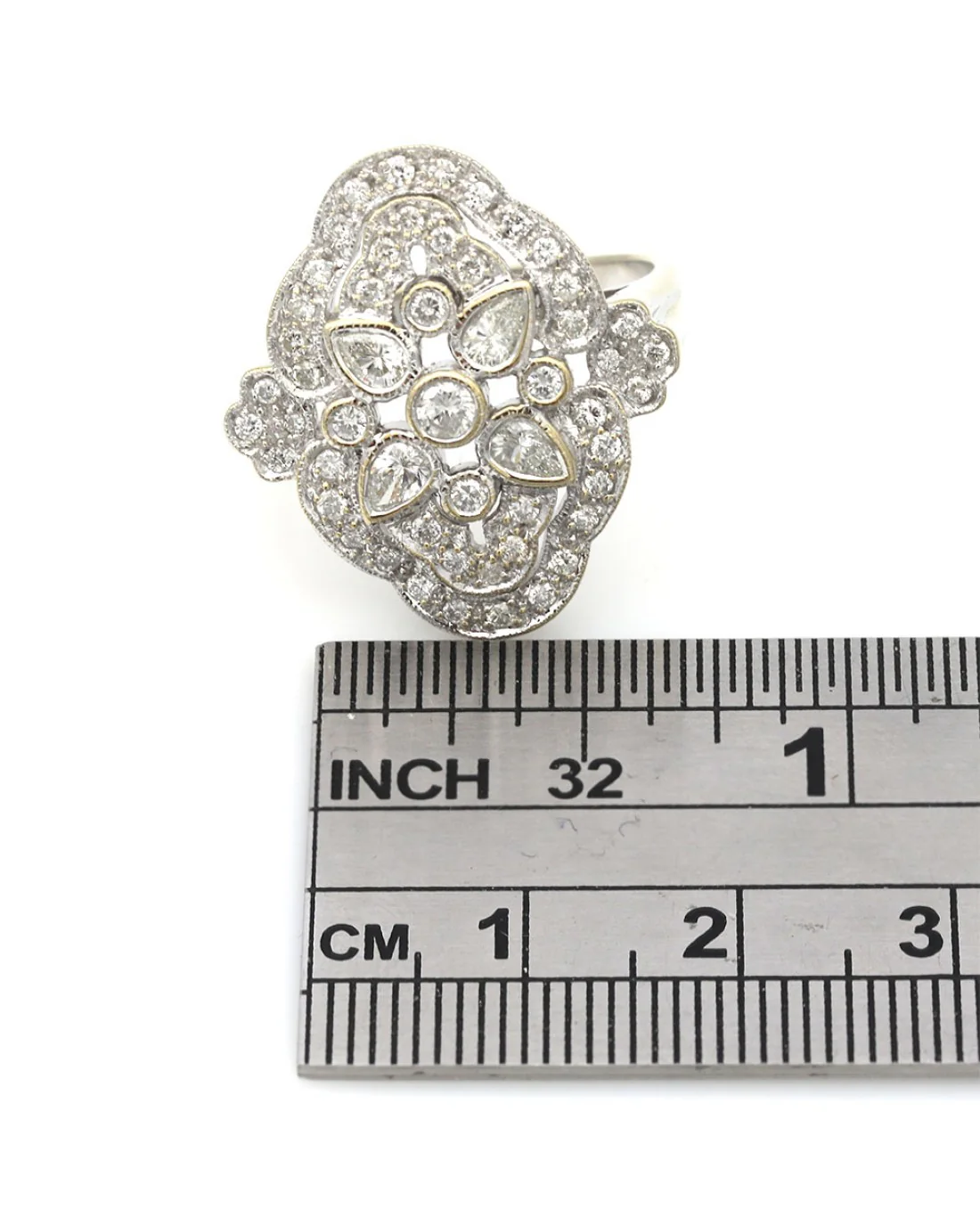Diamond Scalloped Statement Ring - Image 3